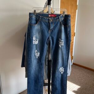 Apple Bottoms Classic Blue Denim Wide Leg Jeans
